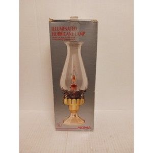 VINTAGE NOMA ILLUMINATED HURRICANE LAMP IN BOX 1989